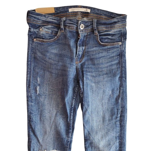 Zara Trafuluc denim Skinny Ripped Jeans - Picture 4 of 12